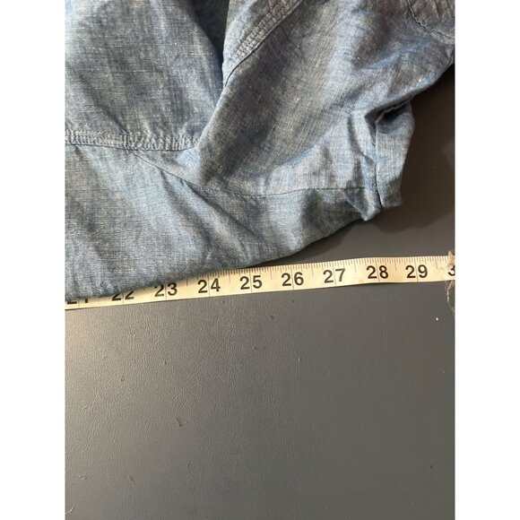 (2) Martha Stewart Linen Blend Blouses  3X Button-Back  Lagenlook Beach Resort - Picture 9 of 16